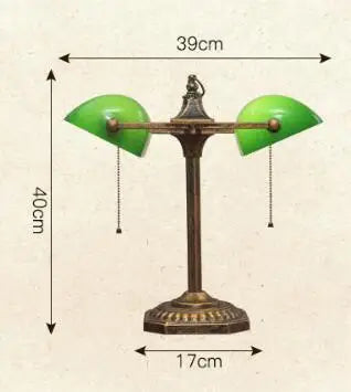 Shanghai banker lamp side profile showing classic desk form