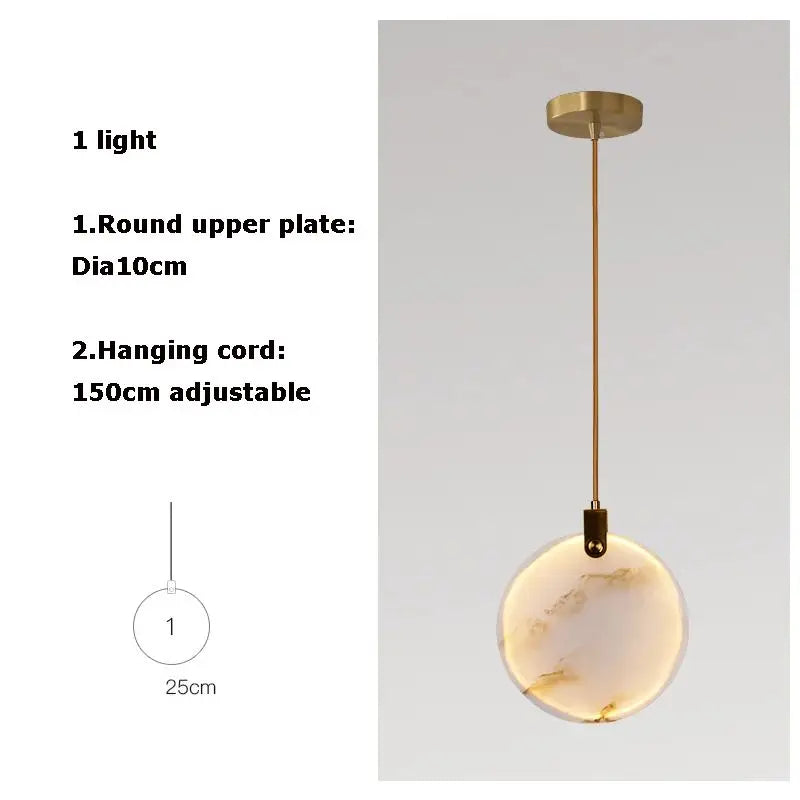 Marble Multi Rod Pendant Light
