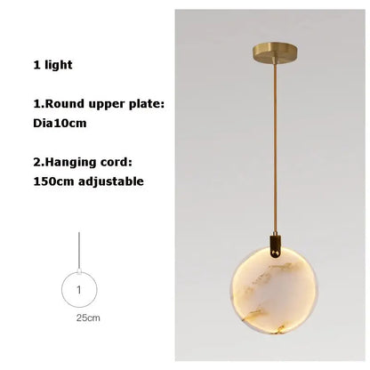 Marble Multi Rod Pendant Light