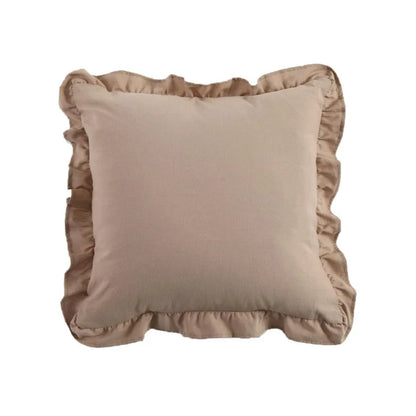 French Ruffle Cotton Pillow Cover