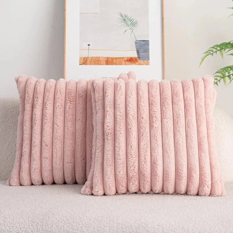 Woven Stripe Throw Pillow Cover — detail