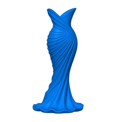 3D printed gown dress vase minimalist flower arrangement décor