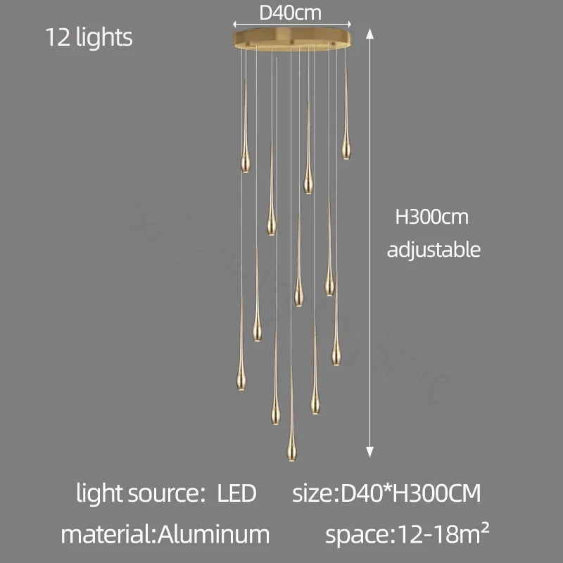 Gold chandelier with knob switch and touch on off switch options
