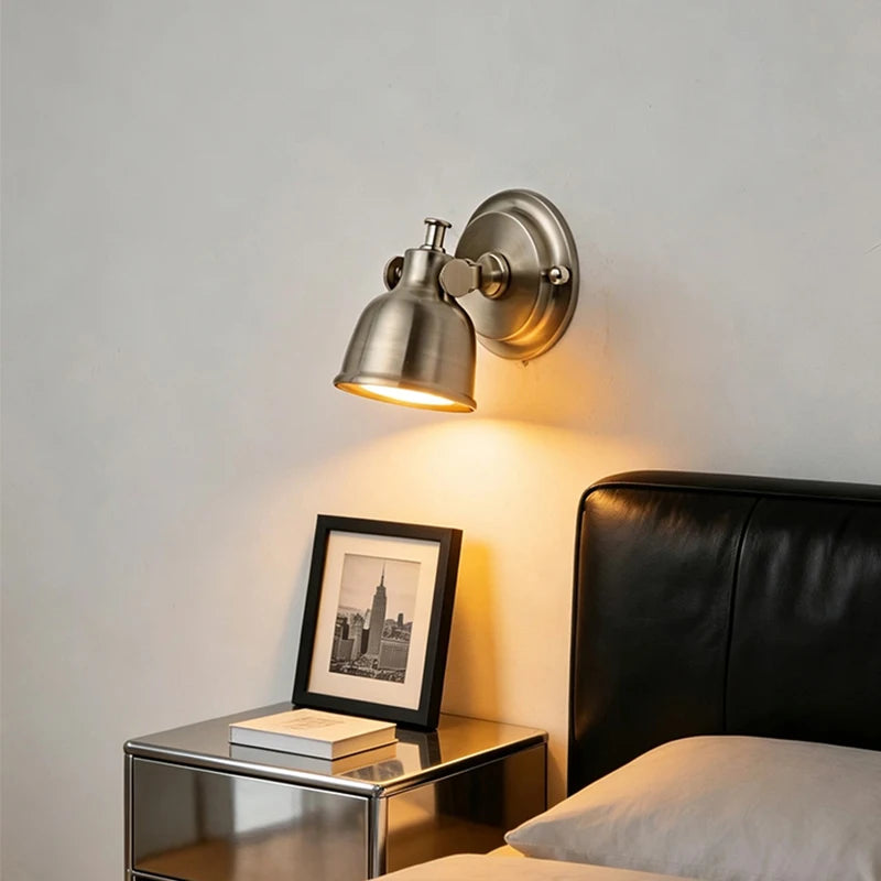 wall sconce, side profile showing mounting depth