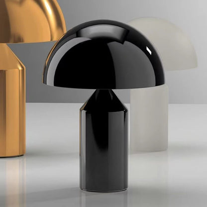 Nordic gold table lamp shade close-up showing warm white 3000K output