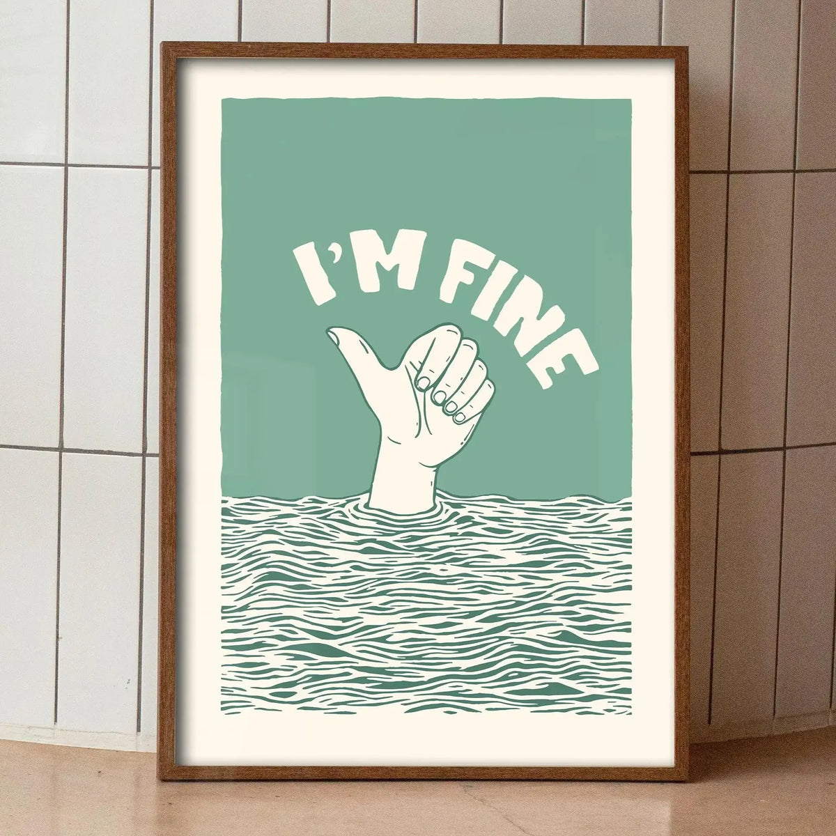 Retro Rock Hand Graphic Canvas Wall Art