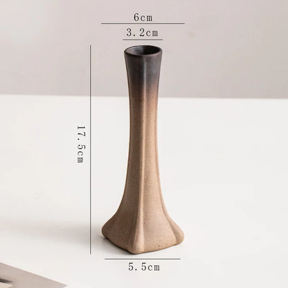 Irregular stone shape ceramic mini vase hydroponic home gift