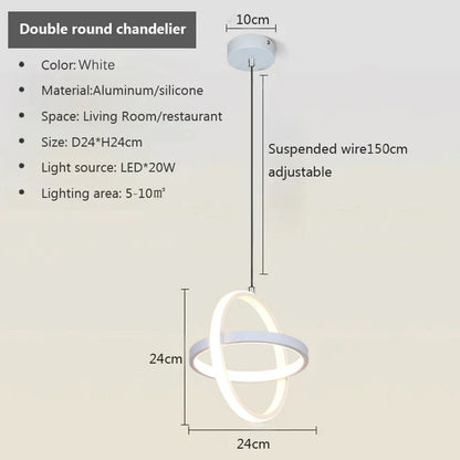 Black and white disc chandelier options wired for 90 to 260V