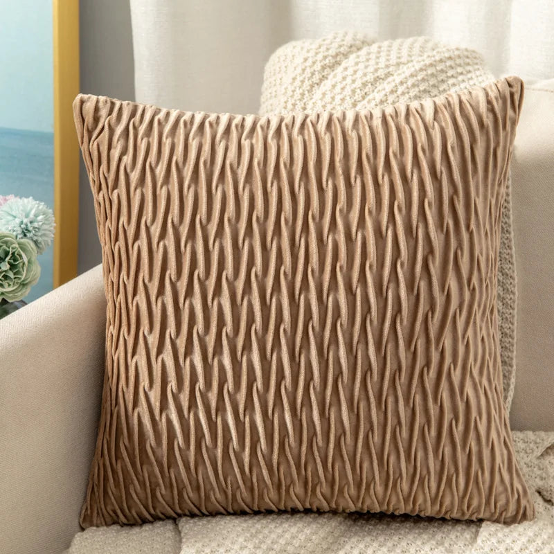 Plush Velvet Throw Pillow Cover