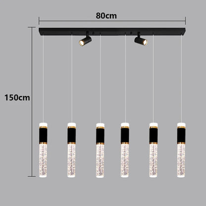 B style crystal linear chandelier with its LED bulbs included