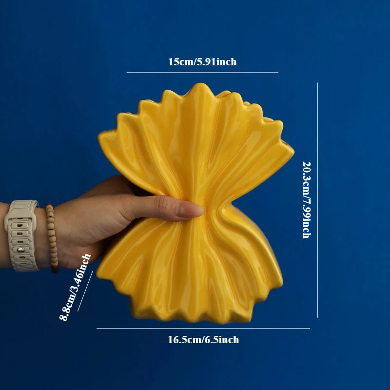 Nordic pasta ceramic vase desktop flower arrangement living room