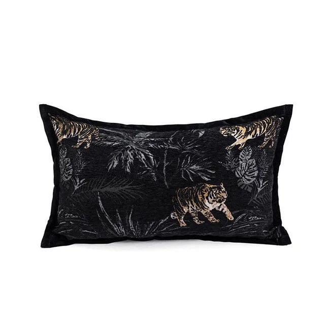 Nordic Jacquard Lumbar Pillow Cover — styling detail