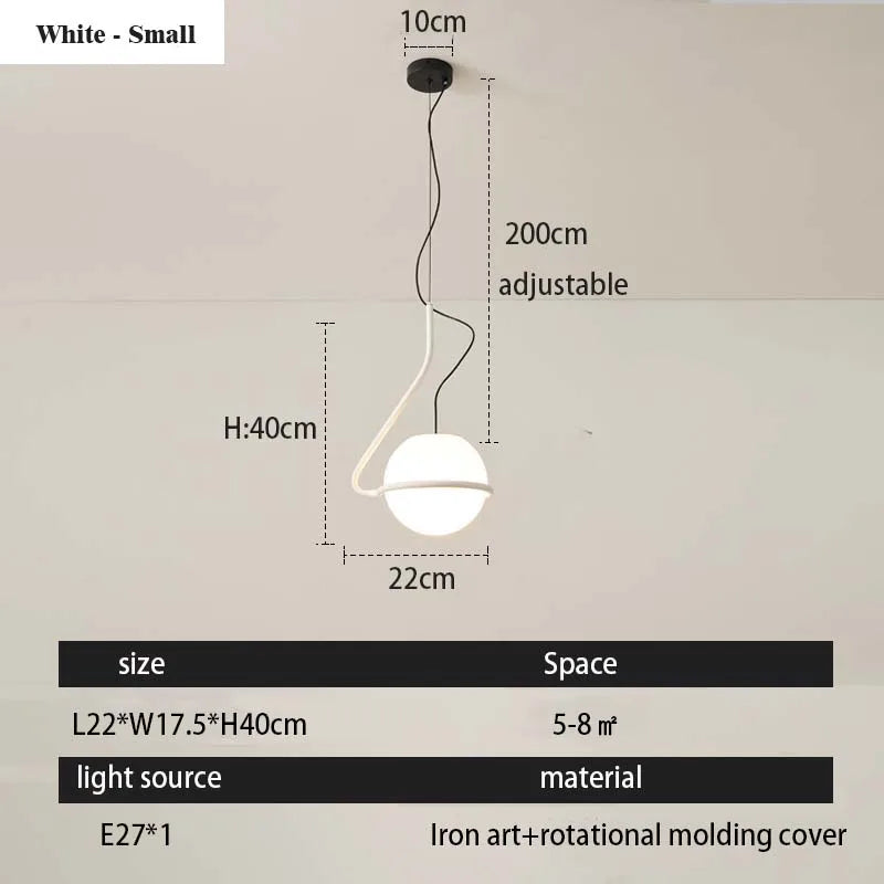 Italian Minimalist Globe Pendant Light