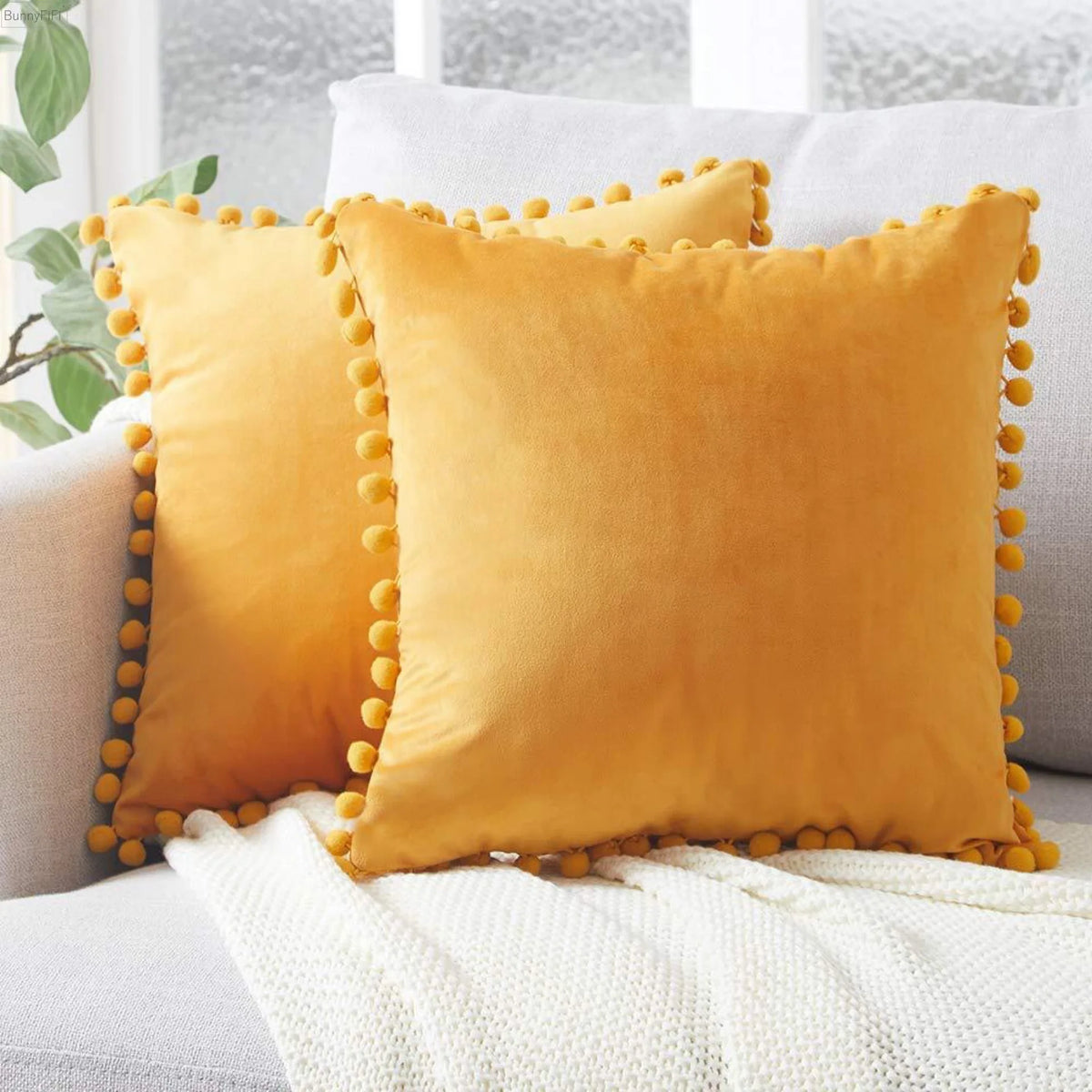Velvet Throw Pillow Cover — styling detail