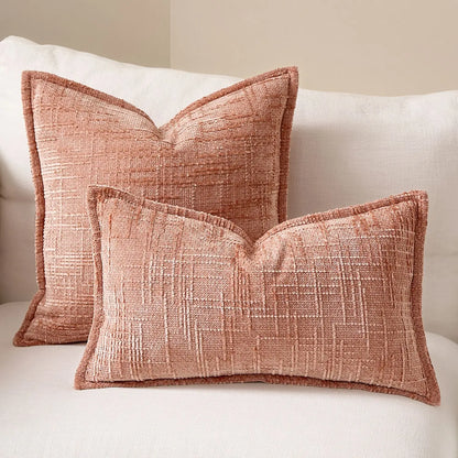 Solid Chenille Throw Pillow Cover