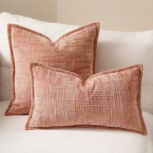 Solid Chenille Throw Pillow Cover