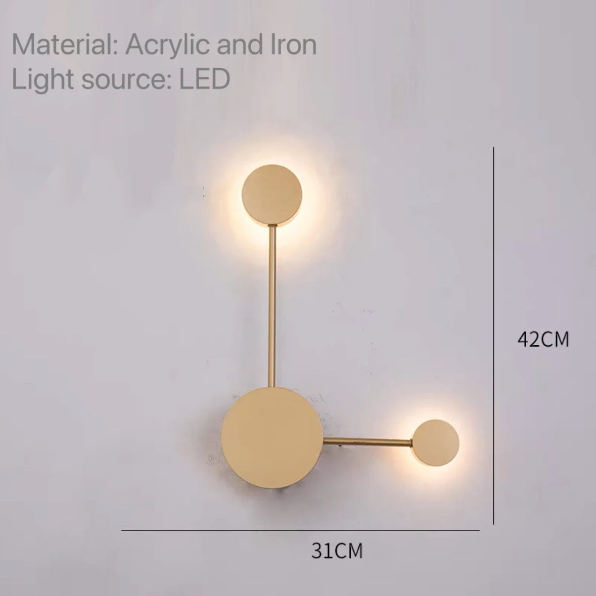 Modern LED Clock Wall Sconce