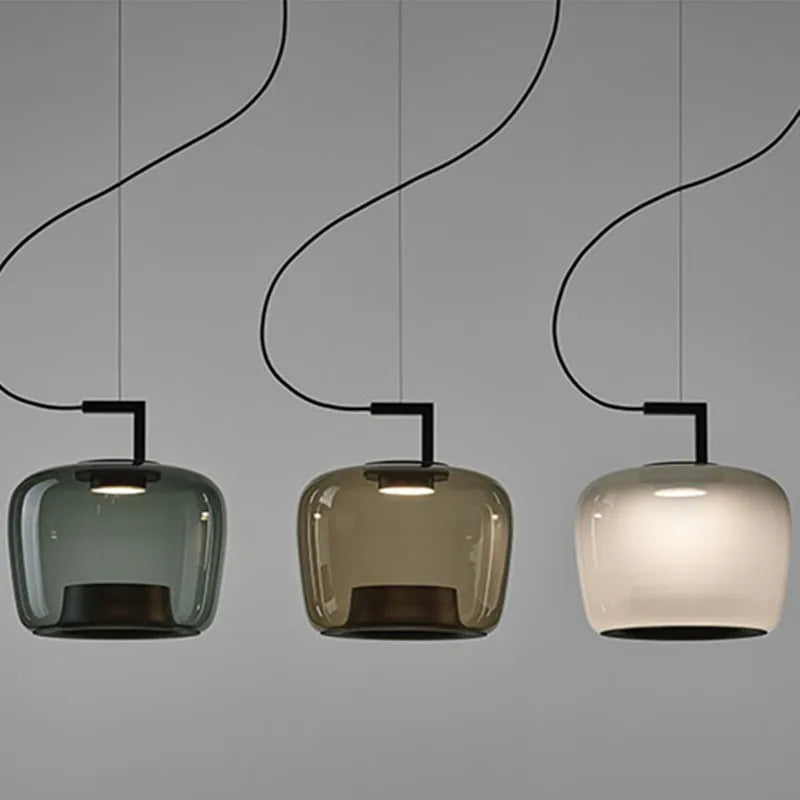 Matte glass double shade chandelier in the 44.2 centimetre size