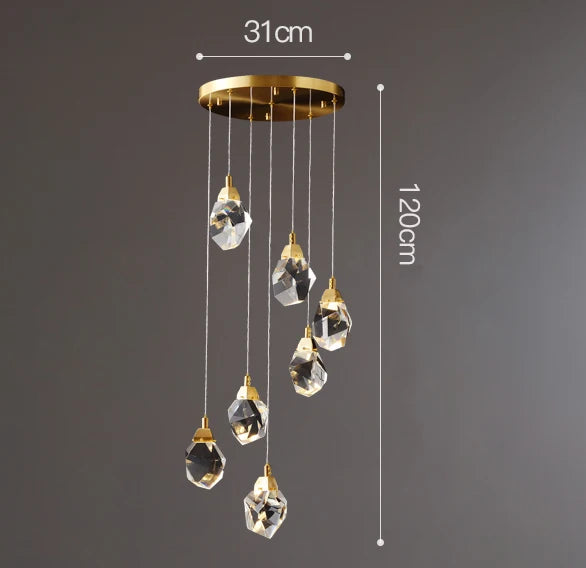 Twenty four head crystal chandelier, 23.6 in across, 106.3 in drop