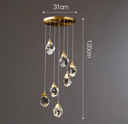 Twenty four head crystal chandelier, 23.6 in across, 106.3 in drop