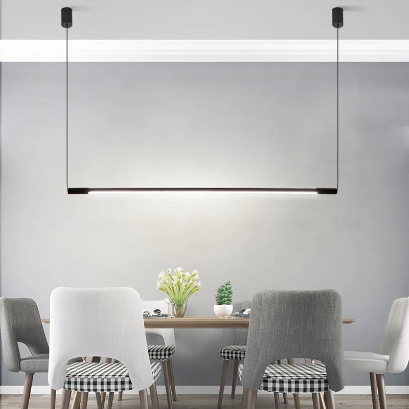 Black Linear Pendant Lamp