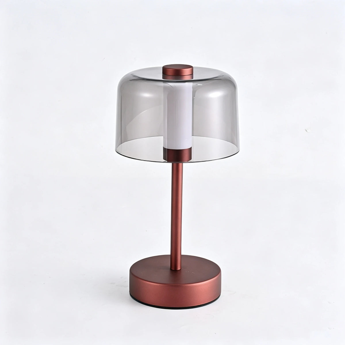 Luxury transparent LED lamp switched off showing clear form