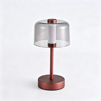 Luxury transparent LED lamp switched off showing clear form