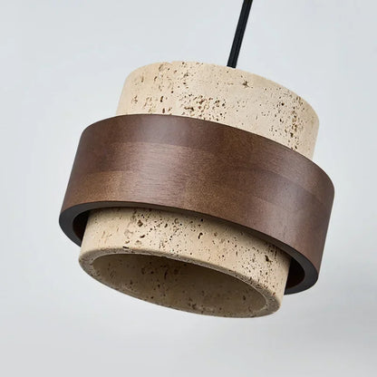 Stone Walnut Bedside Pendant Light
