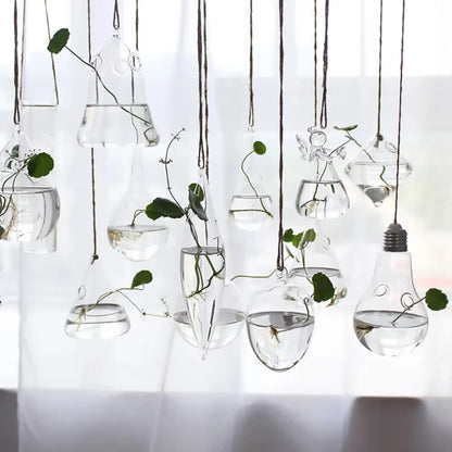 Hanging glass terrarium vase hydroponic plant gift decoration