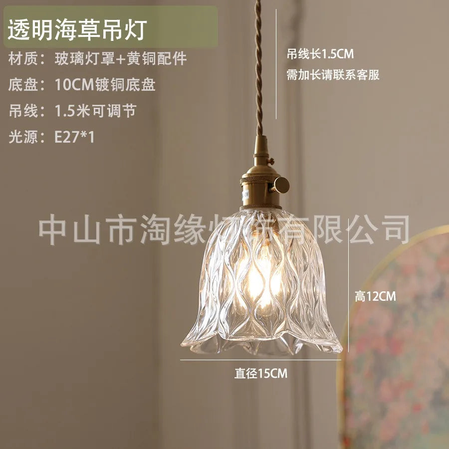 Nordic Seagrass Green Glass Wall Sconce