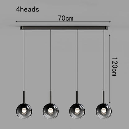 Glass Multi Head Pendant