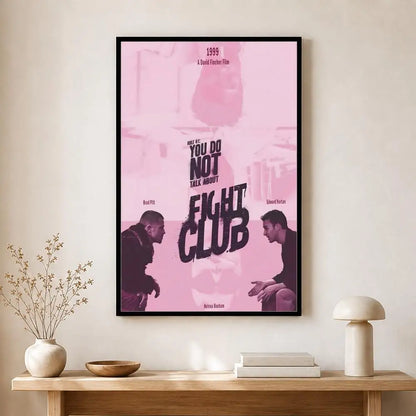 Fight Club Movie Retro Art Canvas Wall Art Poster