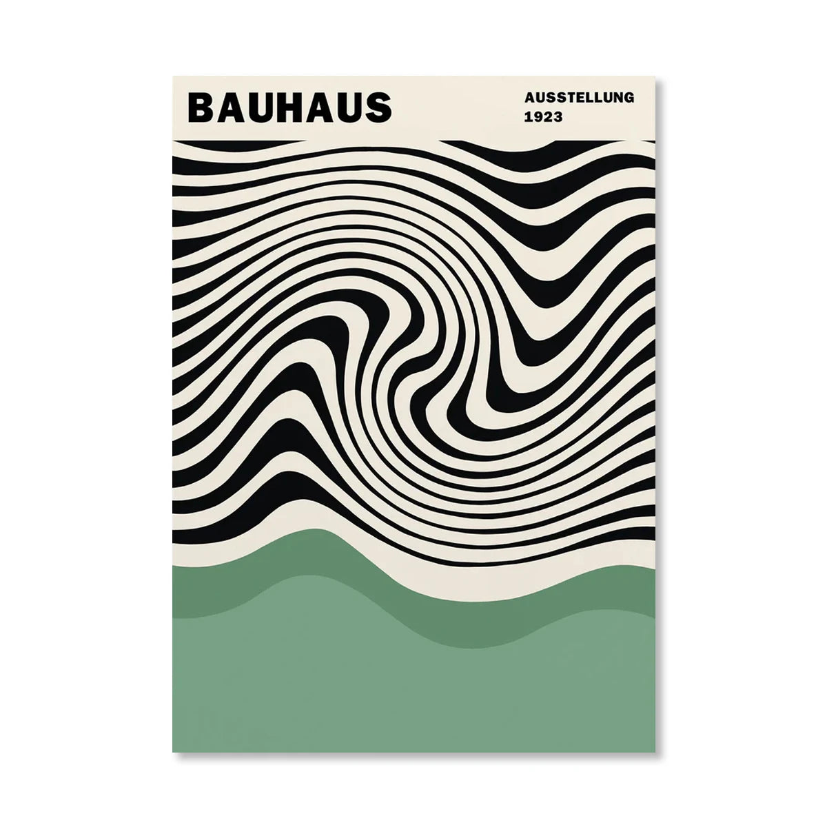 Bauhaus Geometric Sunrise Bicycle Canvas Wall Art