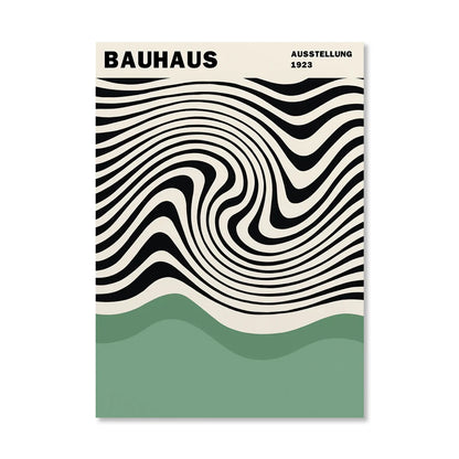 Bauhaus Geometric Sunrise Bicycle Canvas Wall Art