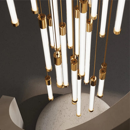 Ring chandelier, 11.8 inch diameter with 8 lights, for a landing or corridor