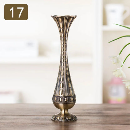 Nordic Geometric Electroplated Metal Vase Décor | Aurelia
