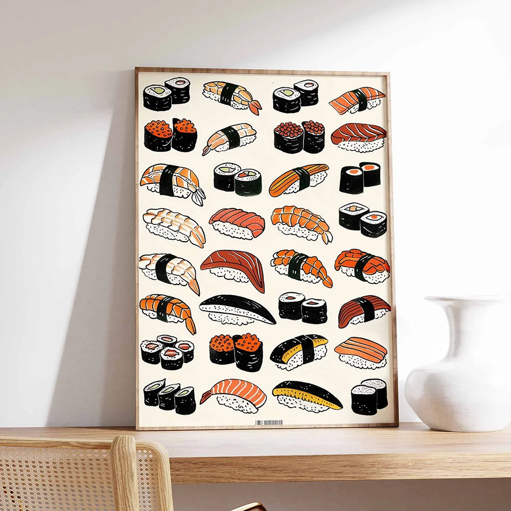 Japanese Sushi Bar Canvas Wall Art