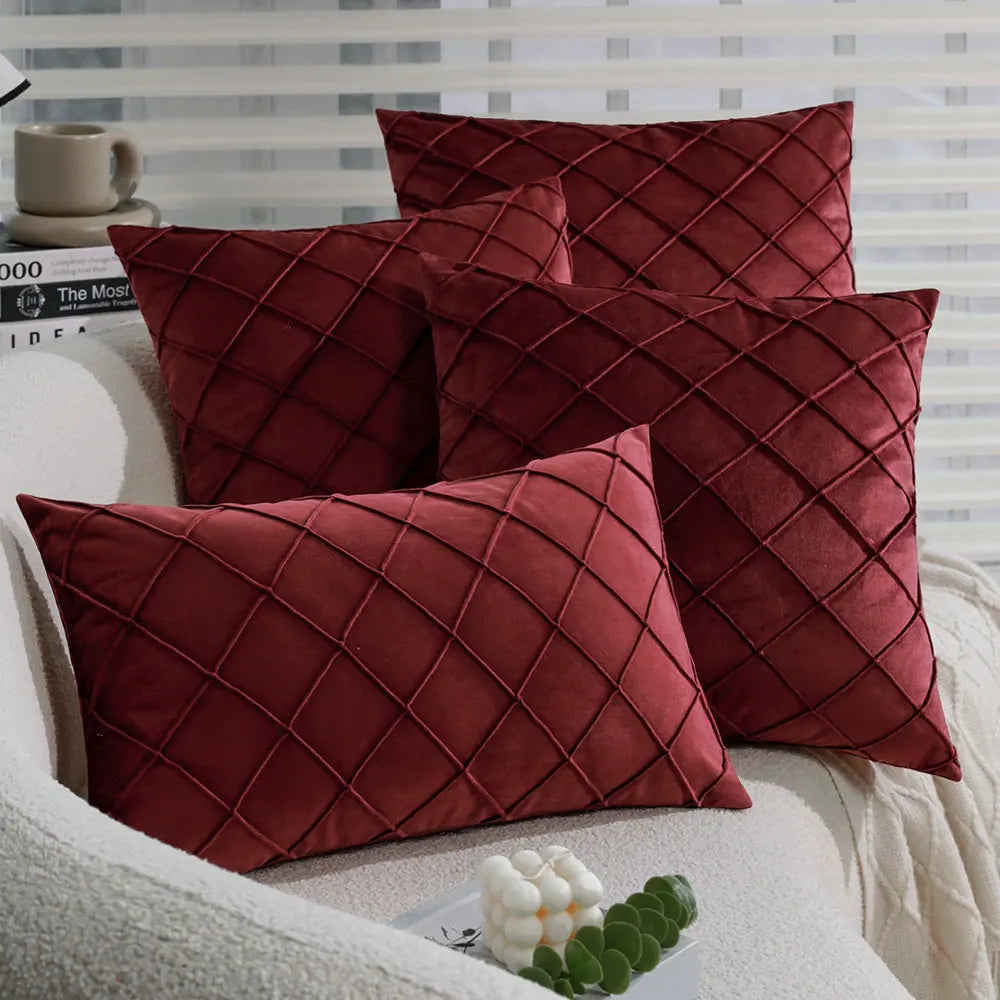 Soft Velvet Lumbar Pillow Cover