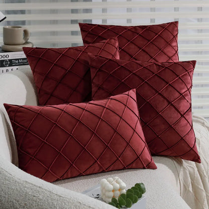 Soft Velvet Lumbar Pillow Cover