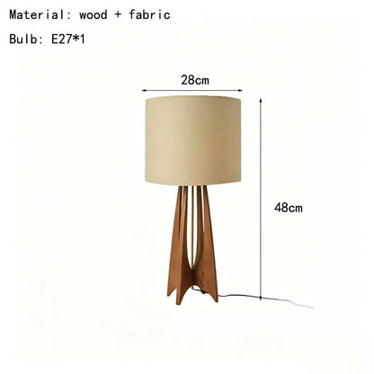 Nordic table lamp warm light mode cast on bedroom wall ambient