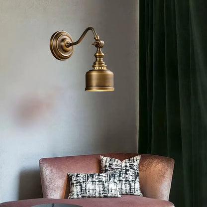 Antique Copper Clear Glass Wall Sconce