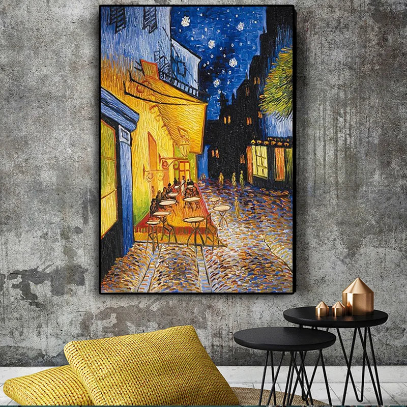 Van Gogh Cafe Terrace Framed Canvas Wall Art