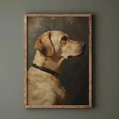 Funny Retro Dog Illustration Canvas Wall Art