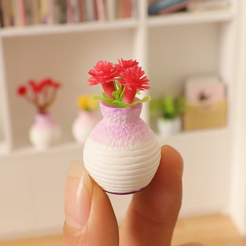 Resin mini vase garden ornament DIY micro landscape desk décor