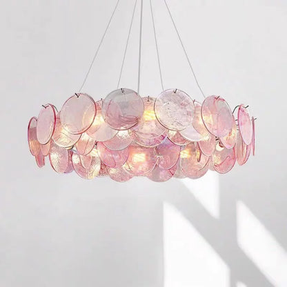 Green Murano glass chandelier at 39.4 in (100 cm) in diameter