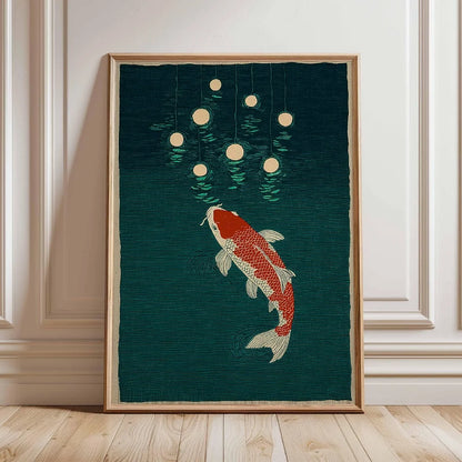 Japanese Koi Fish Zen Pond Canvas Wall Art
