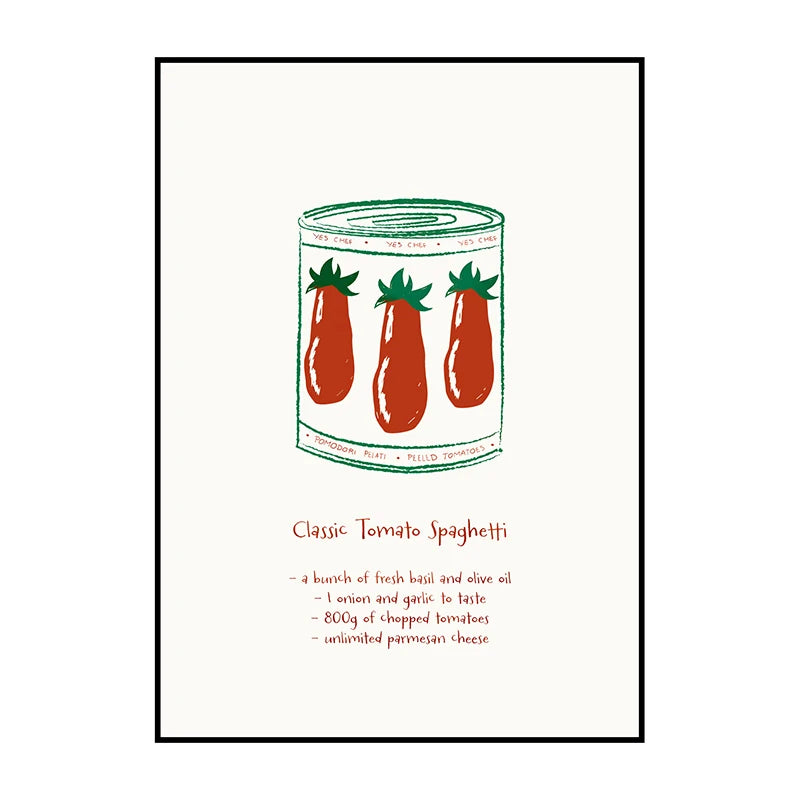 Retro Coffee Menu Kitchen Canvas Wall Art Print