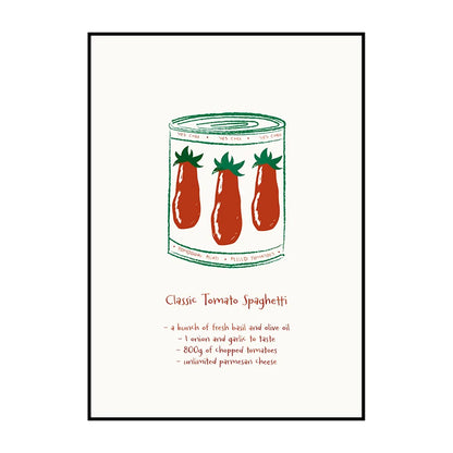 Retro Coffee Menu Kitchen Canvas Wall Art Print