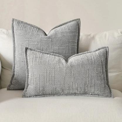 Solid Chenille Throw Pillow Cover — styling detail
