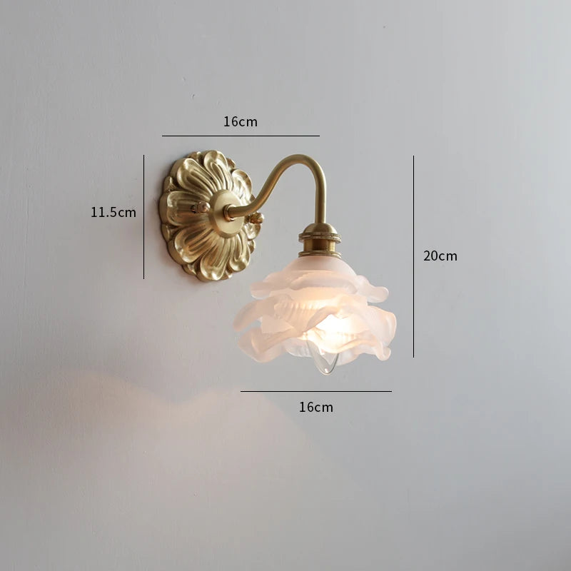 Copper Ceramic LED Bathroom Wall Sconce